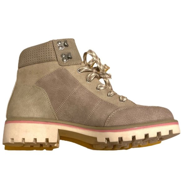 Sole Society So-Taleese Glaze White Joey Boot Taupe Cream Gray Size 8 Womens - Picture 7 of 9